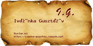 Ivánka Gusztáv névjegykártya