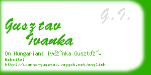 gusztav ivanka business card